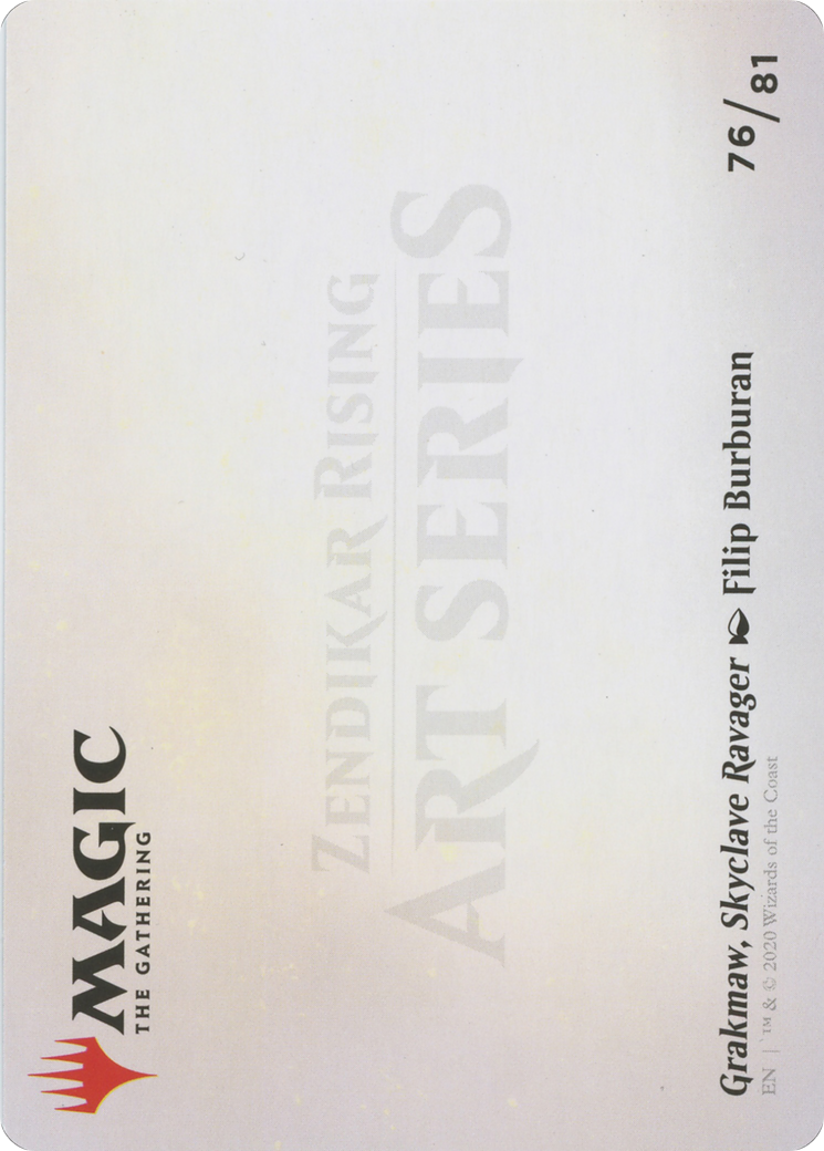 Grakmaw, Skyclave Ravager // Grakmaw, Skyclave Ravager (AZNR-076) - Zendikar Rising Art Series (Borderless) Foil