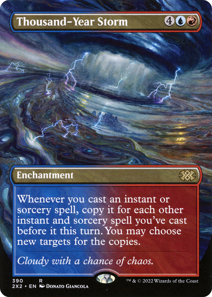 Thousand-Year Storm (Borderless) (2X2-390) - Double Masters 2022 Foil