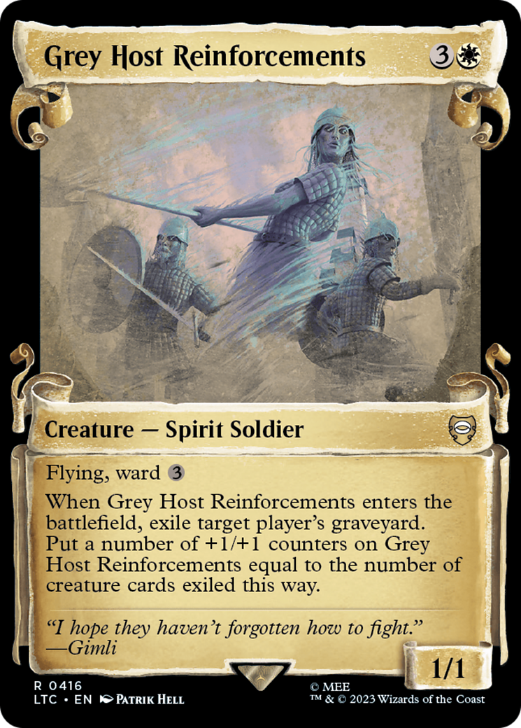 Grey Host Reinforcements (Showcase Scrolls) (LTC-416) - Tales of Middle-earth Commander: (Showcase)