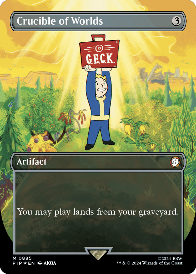Crucible of Worlds (Borderless) (Surge Foil) (PIP-885) - Fallout Foil