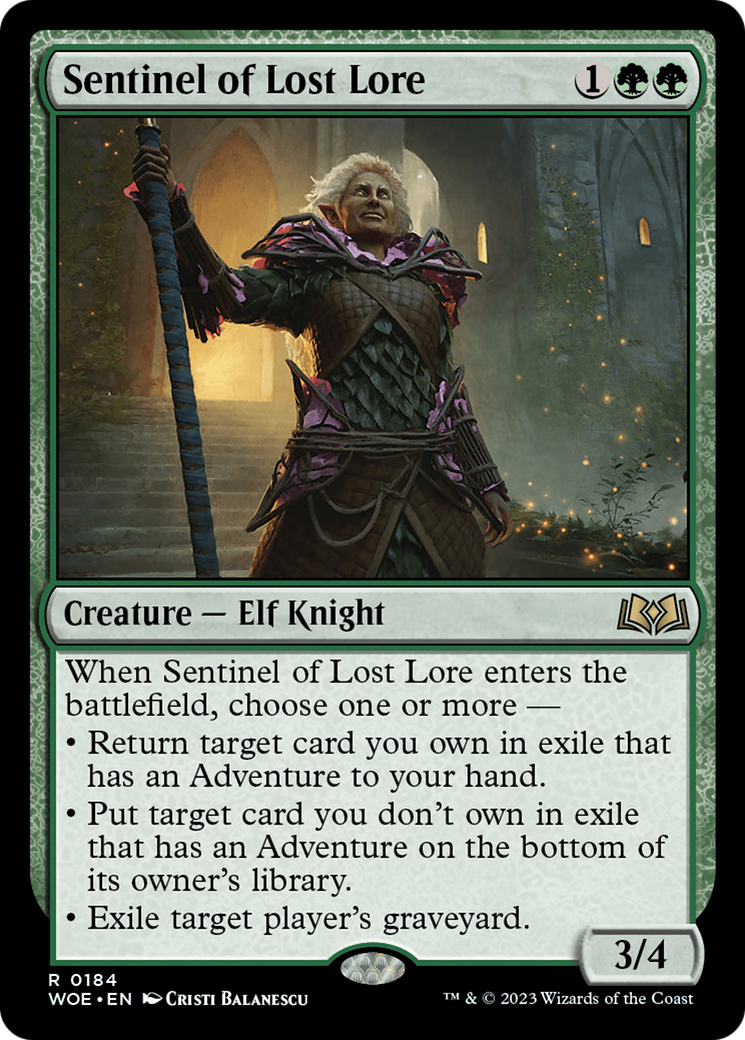 Sentinel of Lost Lore (WOE-184) - Wilds of Eldraine Foil