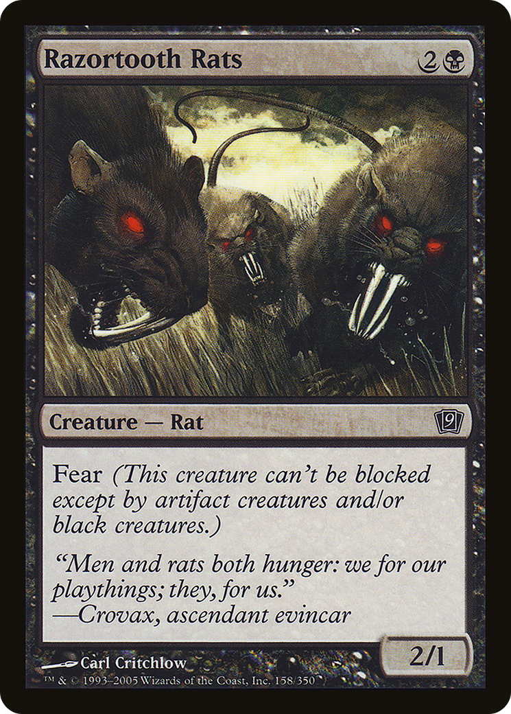 Razortooth Rats (9ED-158★) - 9th Edition Foil