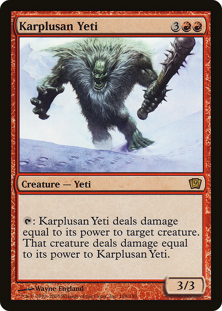 Karplusan Yeti (9ED-198★) - 9th Edition Foil