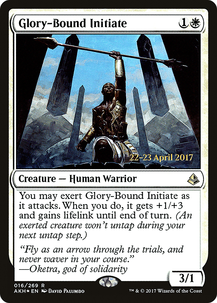 Glory-Bound Initiate (PRE-016) - Amonkhet Promos Foil