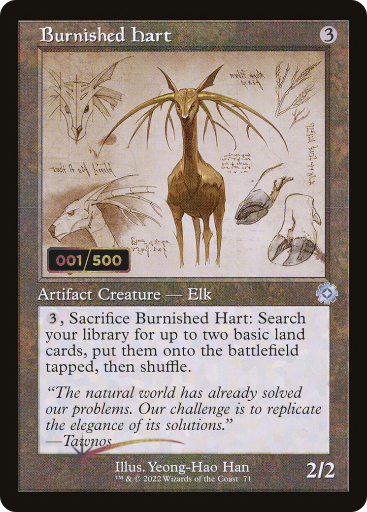 Burnished Hart (Schematic) (Serial Numbered) (BRR-71Z) - The Brothers' War Retro Artifacts Foil