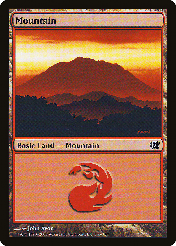 Mountain (9ED-345★) - 9th Edition Foil