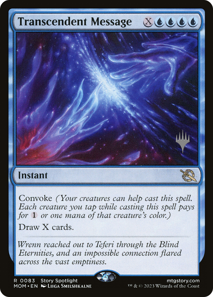 Transcendent Message (PPMOM-83P) - March of the Machine Promos Foil