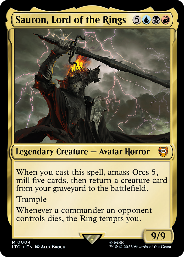 Sauron, Lord of the Rings (LTC-004) - Tales of Middle-earth Commander Foil