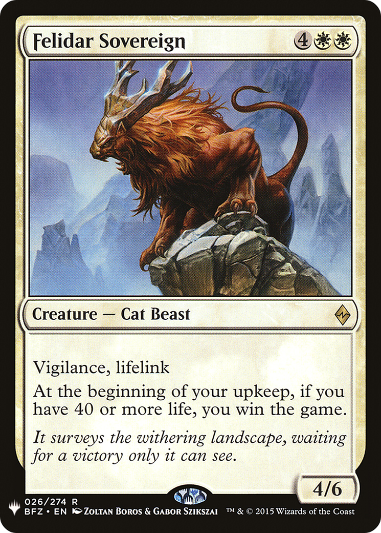 Felidar Sovereign (LIST-026) - The List