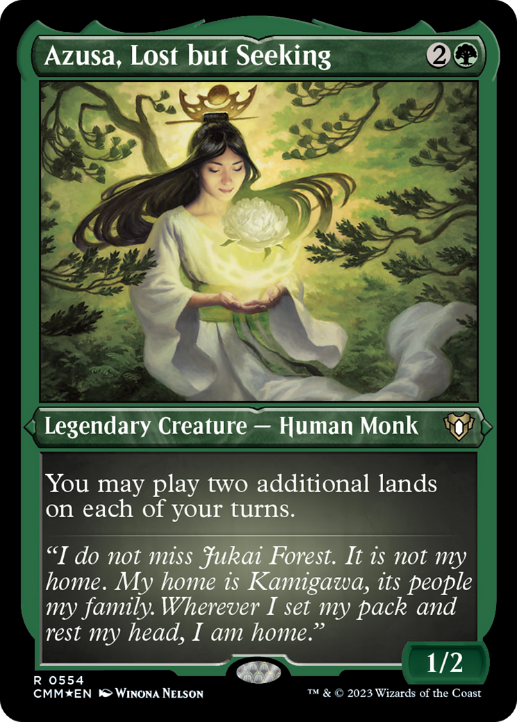 Azusa, Lost but Seeking (CMM-554) - Commander Masters Etched Foil