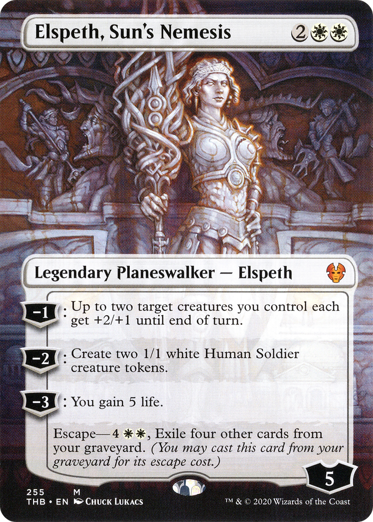 Elspeth, Sun's Nemesis (Borderless) (THB-255) - Theros Beyond Death Foil