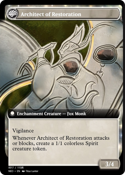 The Restoration of Eiganjo // Architect of Restoration (PRM-97897) - Magic Online Promos: (enchantment)