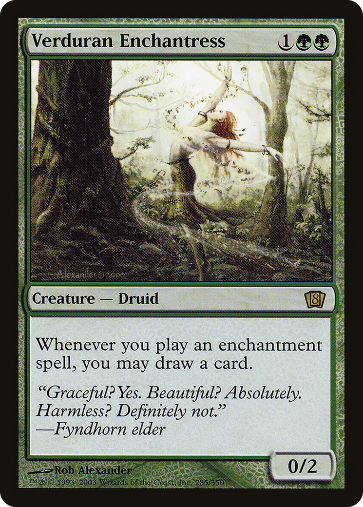 Verduran Enchantress (8ED-285★) - 8th Edition Foil