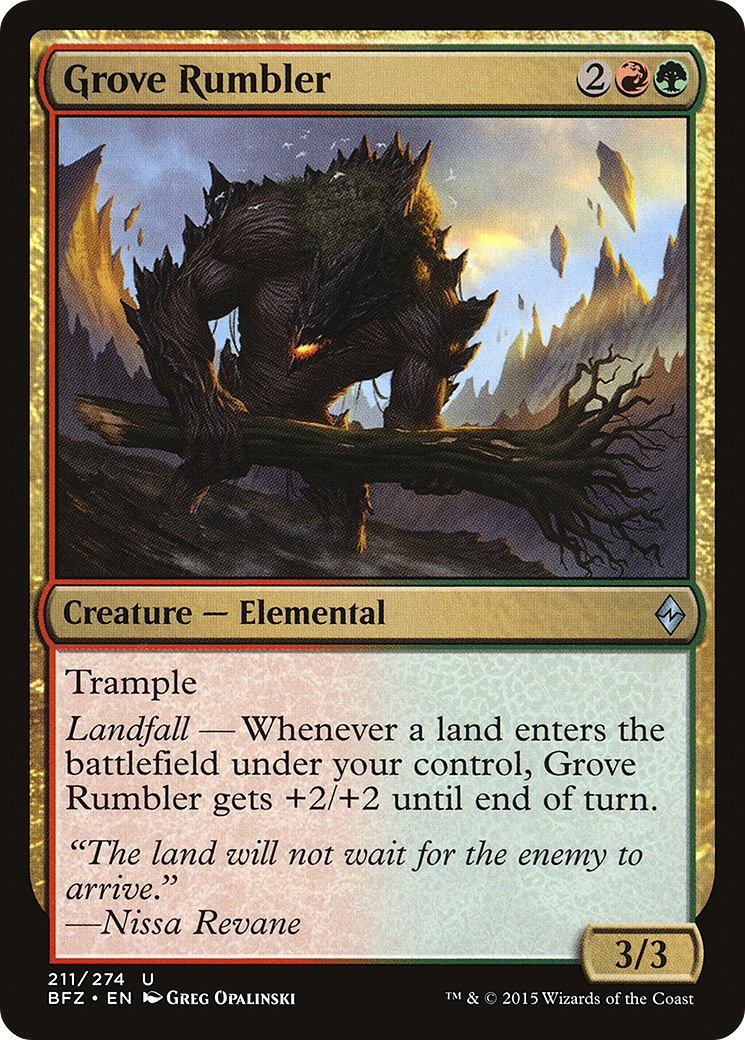 Grove Rumbler (BFZ-211) - Battle for Zendikar Foil