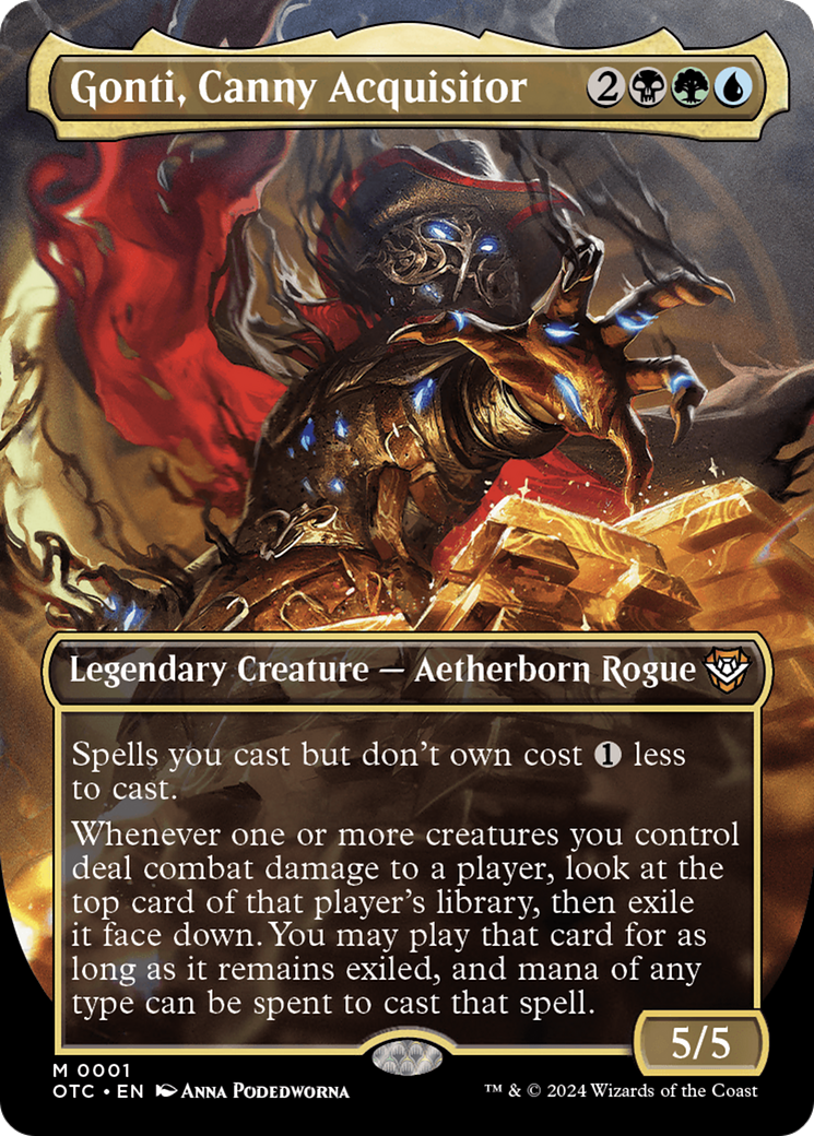 Gonti, Canny Acquisitor (Borderless) (OTC-001) - Outlaws of Thunder Junction Commander: (Full Art)