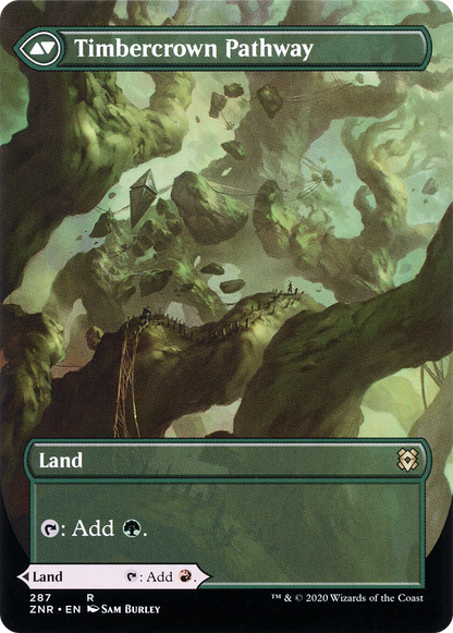 Cragcrown Pathway (Borderless) (ZNR-287) - Zendikar Rising: (Showcase) Foil
