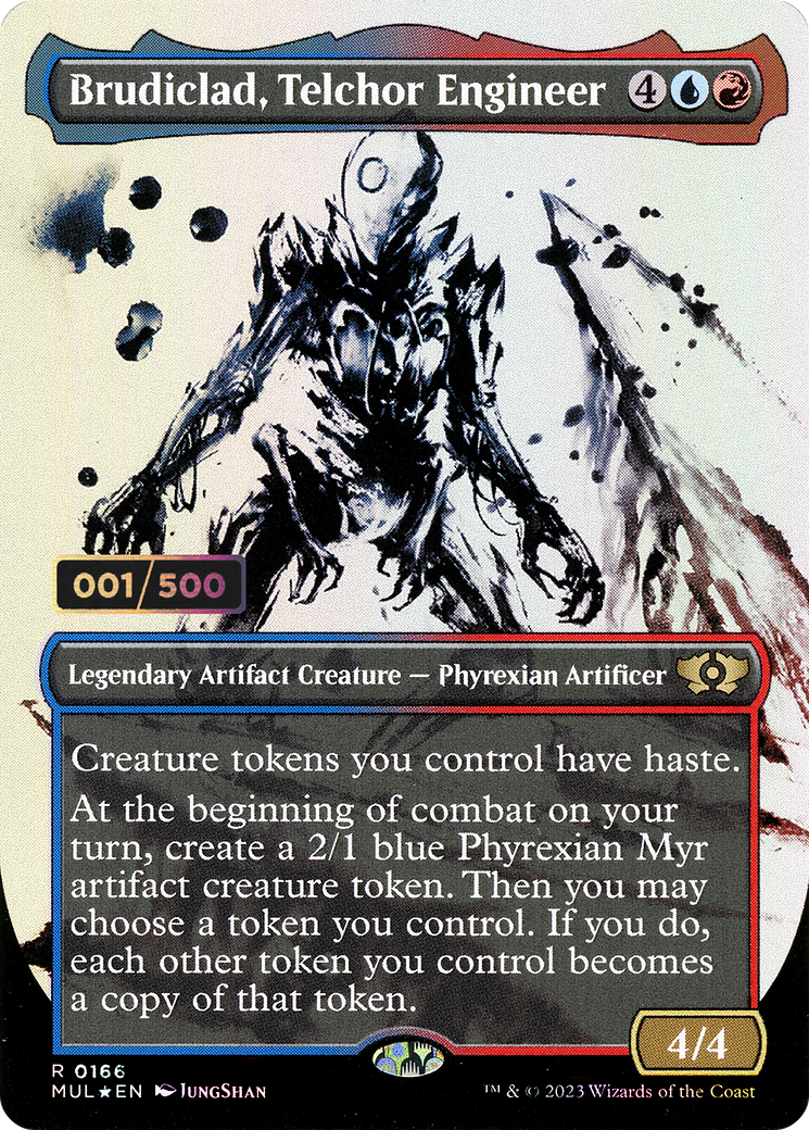 Brudiclad, Telchor Engineer (Serial Numbered) (MUL-166Z) - Multiverse Legends: (Showcase) (Borderless) Foil