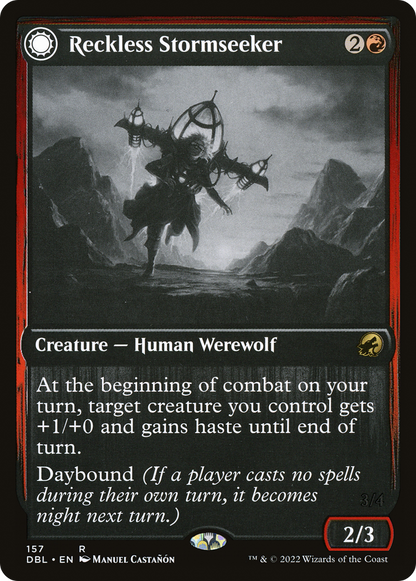 Reckless Stormseeker (DBL-157) - Innistrad: Double Feature: (Double Faced Transform) Foil