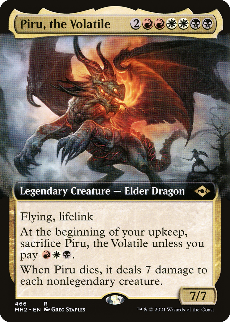 Piru, the Volatile (Extended Art) (MH2-466) - Modern Horizons 2: (Extended Art) Foil
