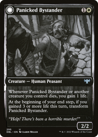 Panicked Bystander (DBL-295) - Innistrad: Double Feature: (Double Faced Transform) Foil