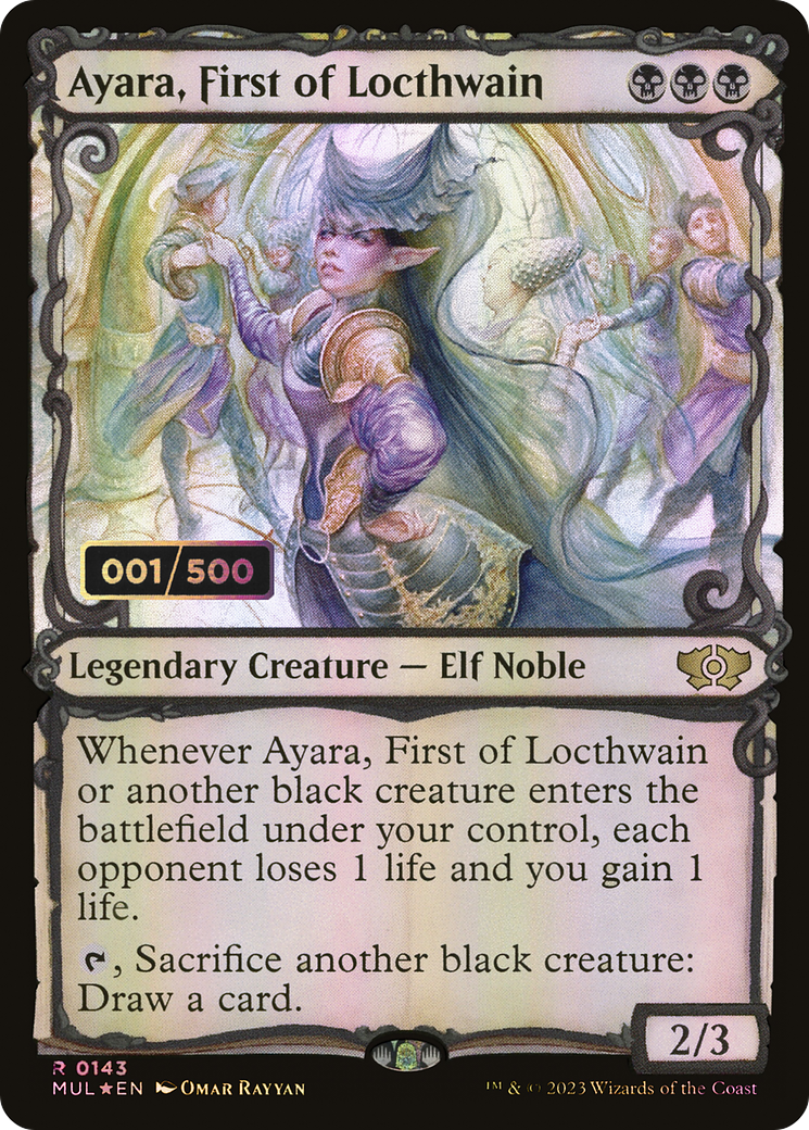 Ayara, First of Locthwain (Serial Numbered) (MUL-143Z) - Multiverse Legends: (Showcase) Foil