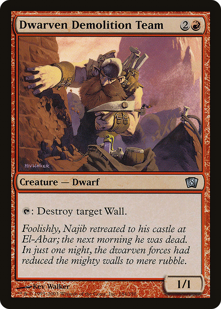 Dwarven Demolition Team (8ED-184★) - 8th Edition Foil
