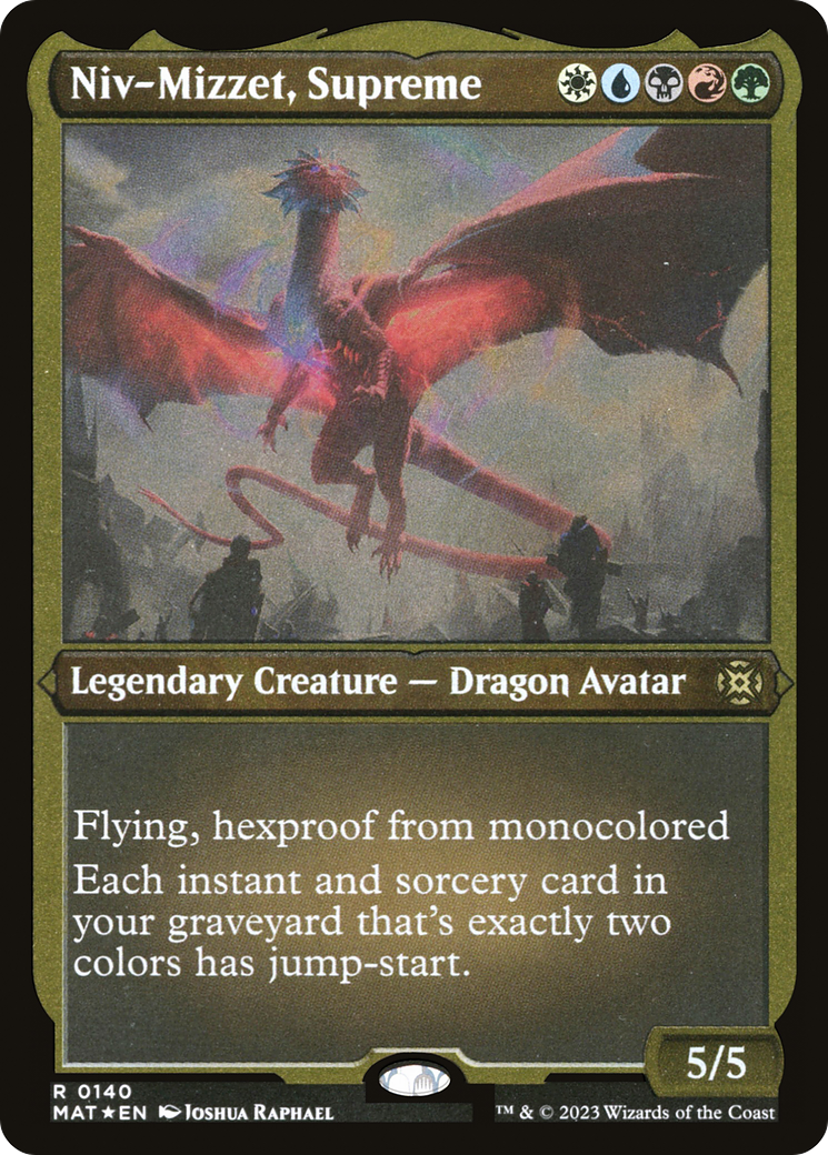 Niv-Mizzet, Supreme (MAT-140) - March of the Machine: The Aftermath Etched Foil