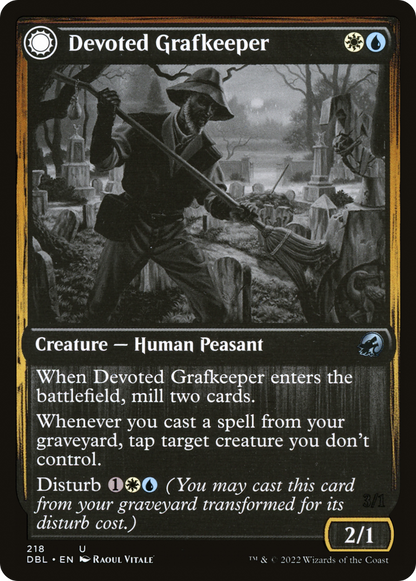 Devoted Grafkeeper (DBL-218) - Innistrad: Double Feature: (Double Faced Transform)
