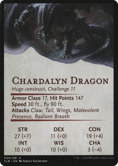 Chardalyn Dragon // Chardalyn Dragon (ACLB-009) - Battle for Baldur's Gate Art Series (Borderless) Foil