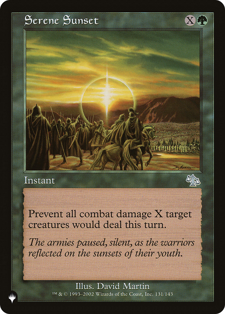 Serene Sunset (LIST-131/143) - The List