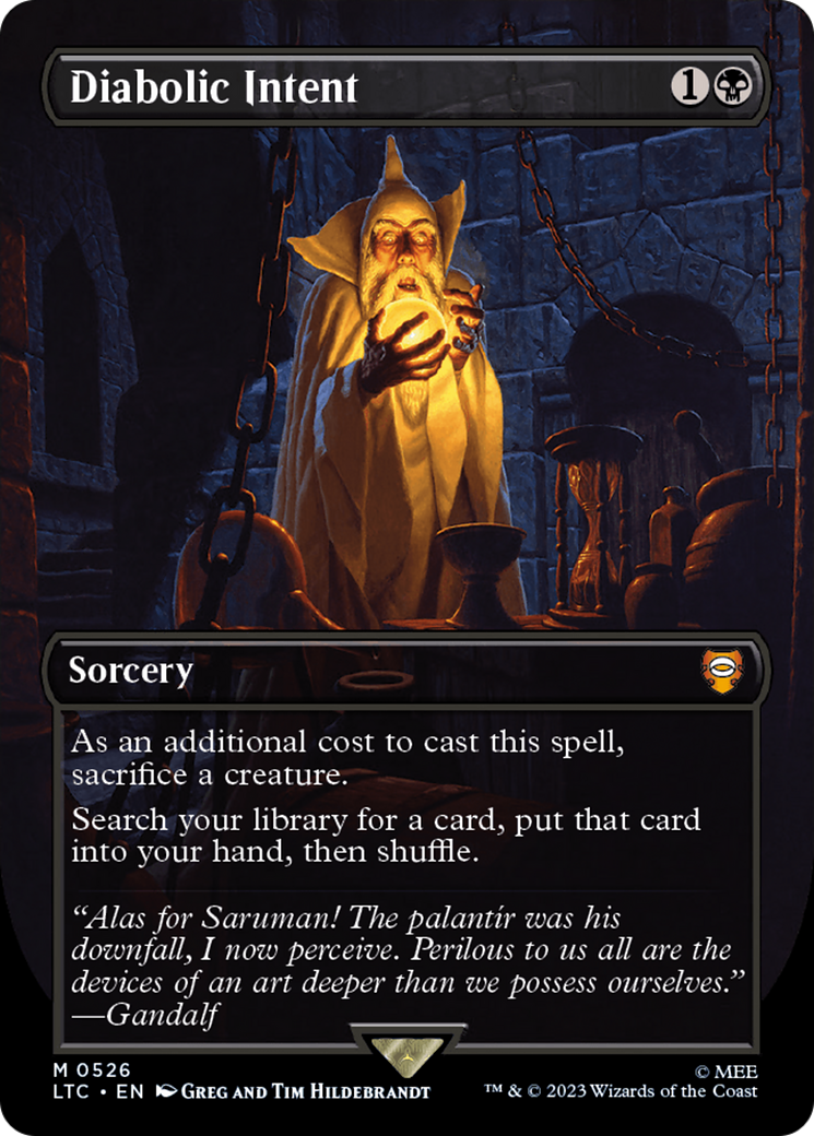 Diabolic Intent (Borderless) (LTC-526) - Tales of Middle-earth Commander