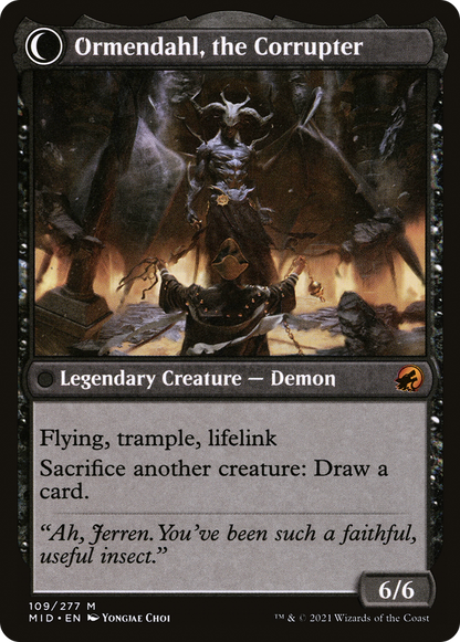 Jerren, Corrupted Bishop (MID-109) - Innistrad: Midnight Hunt: (Double Faced Transform) Foil