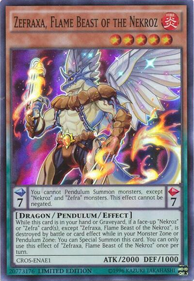 Zefraxa, Flame Beast of the Nekroz (CROS-ENAE1) [Crossed Souls: Advanced Edition]