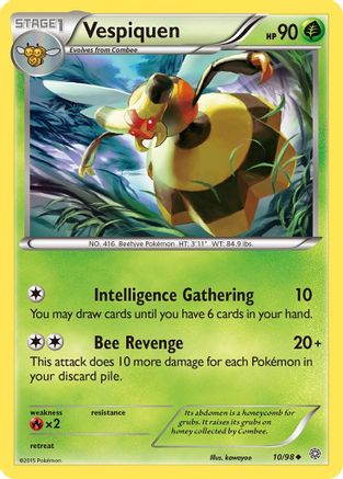 Vespiquen (10) 010/98  - Reverse Holofoil XY  Ancient Origins - Uncommon