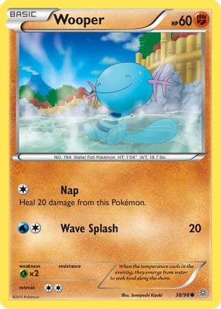 Wooper 038/98  - Reverse Holofoil XY  Ancient Origins - Common