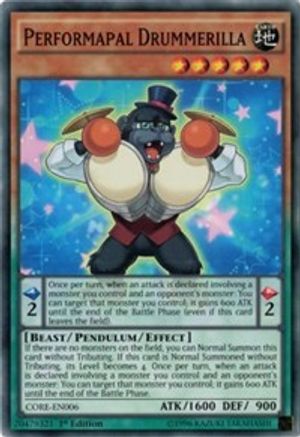 Performapal Drummerilla (CORE-EN006) - Clash of Rebellions 1st Edition
