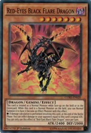 Red-Eyes Black Flare Dragon (CORE-EN020) - Clash of Rebellions 1st Edition
