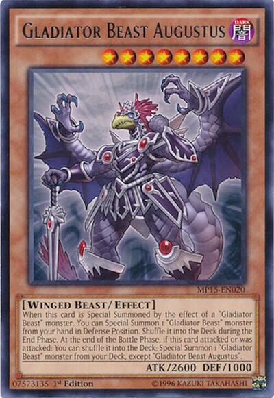 Gladiator Beast Augustus (MP15-EN020) [2015 Mega-Tins Mega Pack]