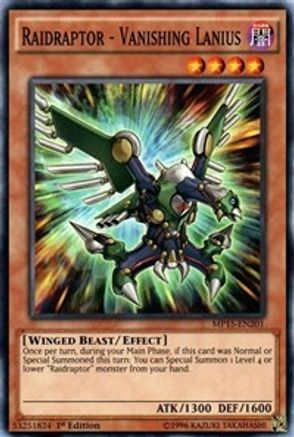 Raidraptor - Vanishing Lanius (MP15-EN201) - 2015 Mega-Tins Mega Pack 1st Edition