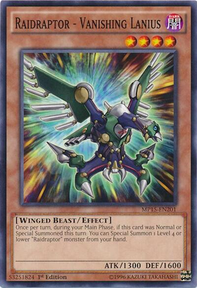 Raidraptor - Vanishing Lanius (MP15-EN201) [2015 Mega-Tins Mega Pack]