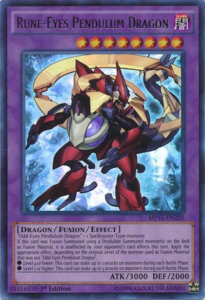 Rune-Eyes Pendulum Dragon (MP15-EN220) [2015 Mega-Tins Mega Pack]