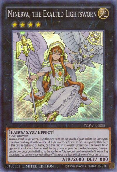 Minerva, the Exalted Lightsworn (Super Rare) (YCSW-EN008) [Yu-Gi-Oh! Championship Series Prize Cards]
