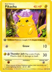 Pikachu (058/102) [Base Set (Shadowless)]