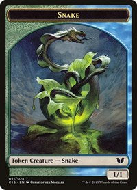 Snake (021) // Saproling Double-Sided Token (21 // 16) [Commander 2015]