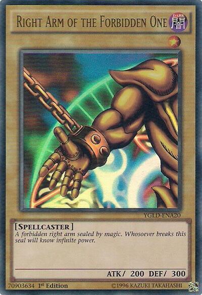 Right Arm of the Forbidden One (YGLD-ENA20) [King of Games: Yugi's Legendary Decks]