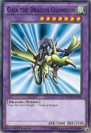 Gaia the Dragon Champion (YGLD-ENA41) - King of Games: Yugi's Legendary Decks 1st Edition