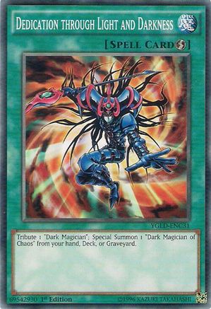 Dedication through Light and Darkness (YGLD-ENC31) - King of Games: Yugi's Legendary Decks 1st Edition