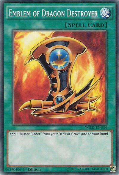 Emblem of Dragon Destroyer (YGLD-ENC34) [King of Games: Yugi's Legendary Decks]