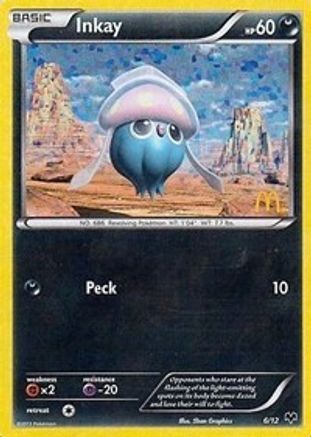 Inkay 006/12  - Holofoil McDonalds Promos 2014 - Promo