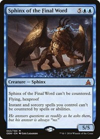 Sphinx of the Final Word (63) [Oath of the Gatewatch]